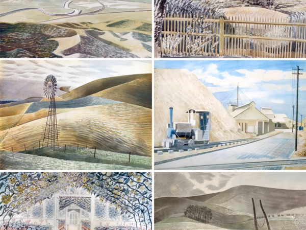 Eric Ravilious in Sussex Postcard Panel