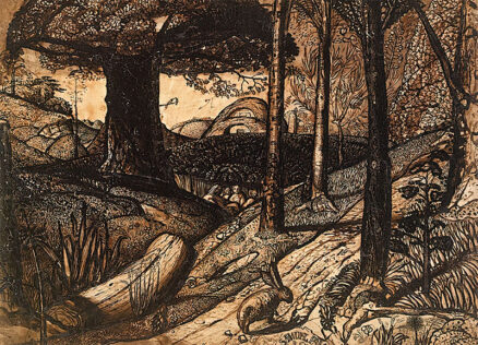 ‘Early Morning', Samuel Palmer, pen & ink wash, mixed with gum arabic & varnished, 1825.
