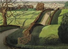 'Above Ellingstring', Simon Palmer, watercolour, ink and gouache, 2016.