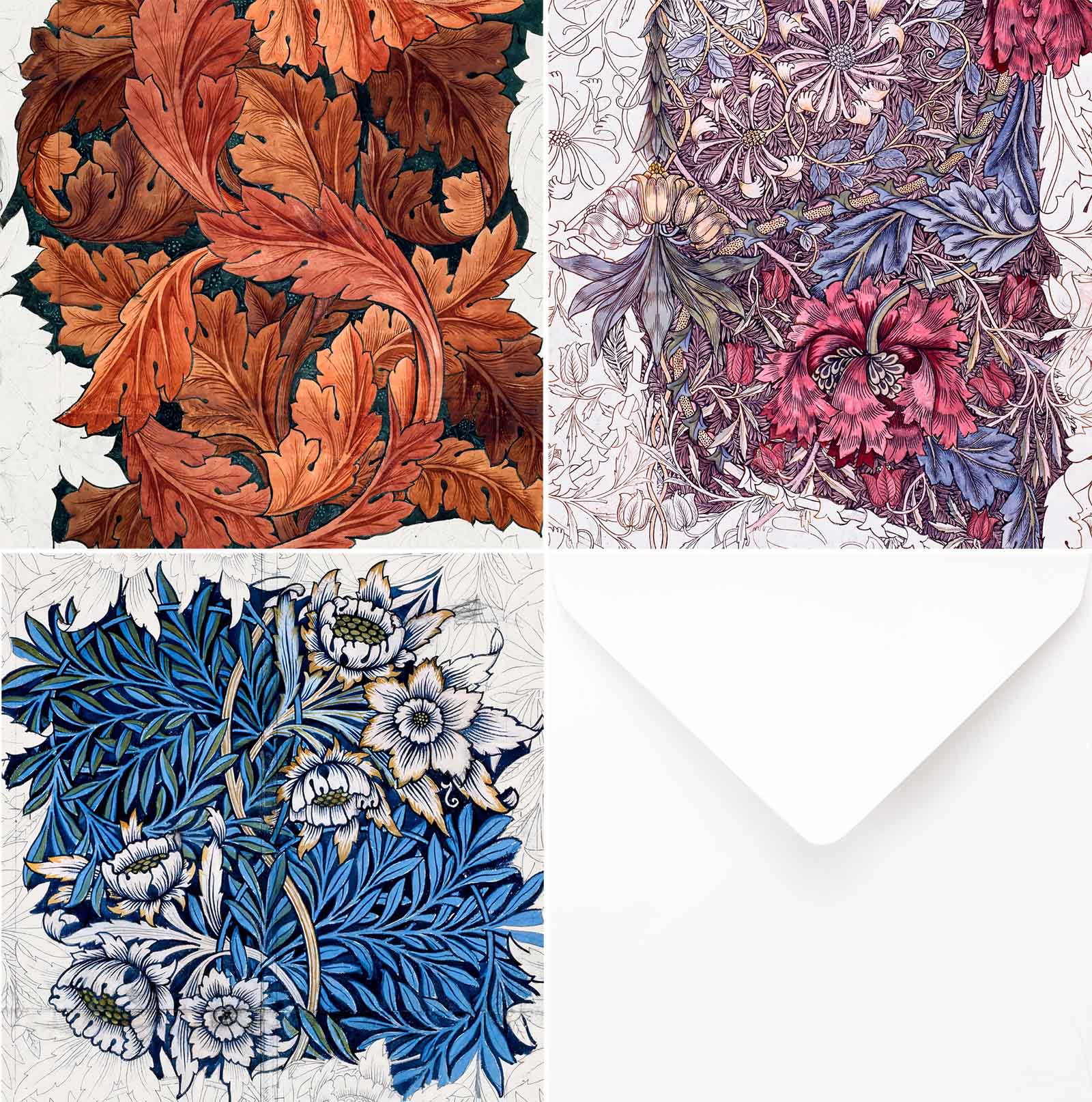 Piccadilly Greetings Fotokarte William Morris – Blanko, 160 Mm, Mit Umschlag, Made In UK