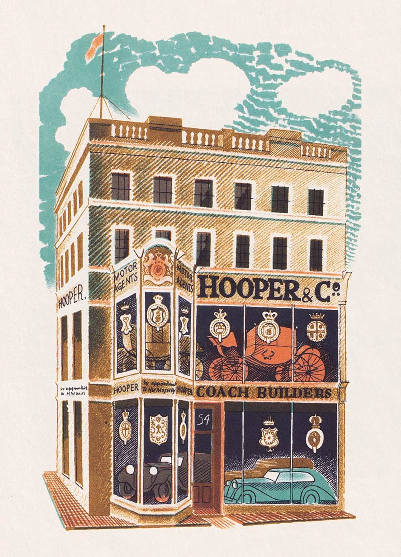 ‘Coach Builder’, Eric Ravilious, colour lithograph, 1938.