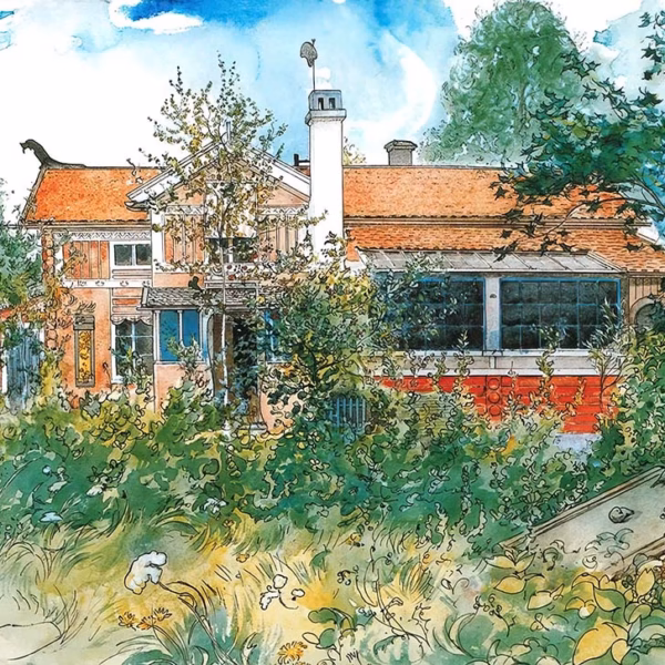 ‘The Cottage’, Carl Larsson, watercolour on paper, 1895.