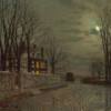 John Atkinson Grimshaw Prints: ‘The Turn of the Road’, John Atkinson Grimshaw, oil on canvas,1883.