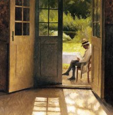 ‘The Open Door’ (detail), Peter Vilhelm Ilsted, oil on board, 1912.