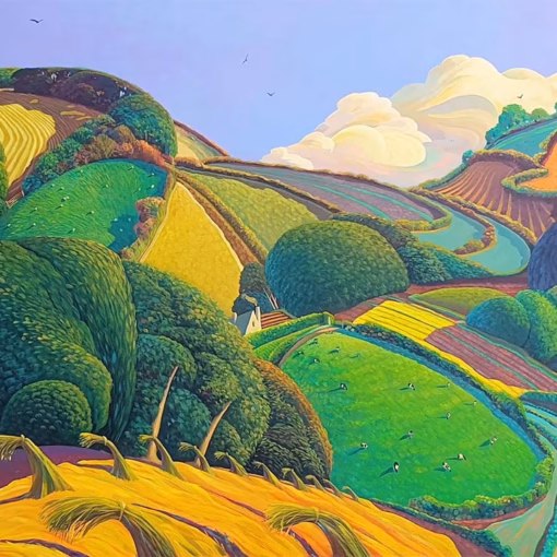 ‘The Burn of August’, Jo March, acrylic on canvas.
