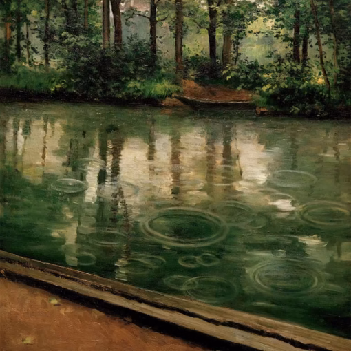 'The Yerres, Effect of Rain', Gustave Caillebotte, oil on canvas, 1875.