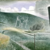 ‘The Wilmington Giant’, Eric Ravilious, watercolour, 1939.