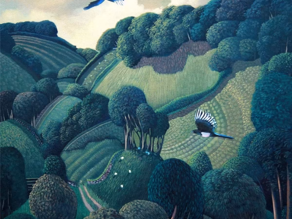 ‘Two for Joy’, Jo March. Acrylic on canvas.