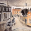 ‘Village Street’, Eric Ravilious, watercolour, 1936.