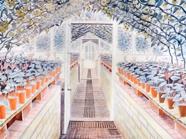 Eric Ravilious Greenhouse: Cyclamen and Tomatoes
