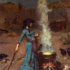 'The Magic Circle', John William Waterhouse, oil on canvas, 1886.