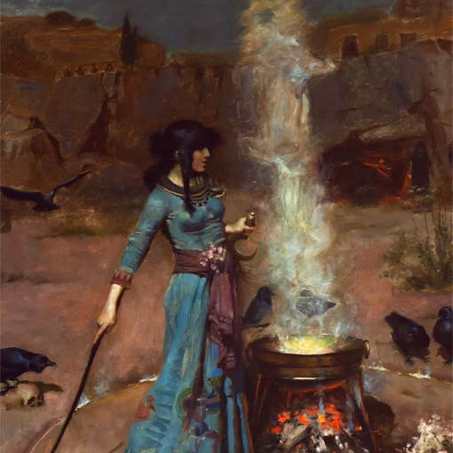 'The Magic Circle', John William Waterhouse, oil on canvas, 1886.