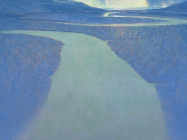 ‘Haven’, Mark Harrison, oil on board, 2021.