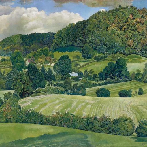 Stanley Spencer ‘Landscape, Gloucestershire’, oil on canvas, 1940.