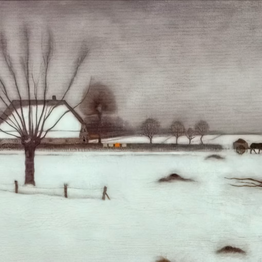Christmas Cards: 'Winter in Eerbeek', Jan Mankes, oil on canvas, 1917.