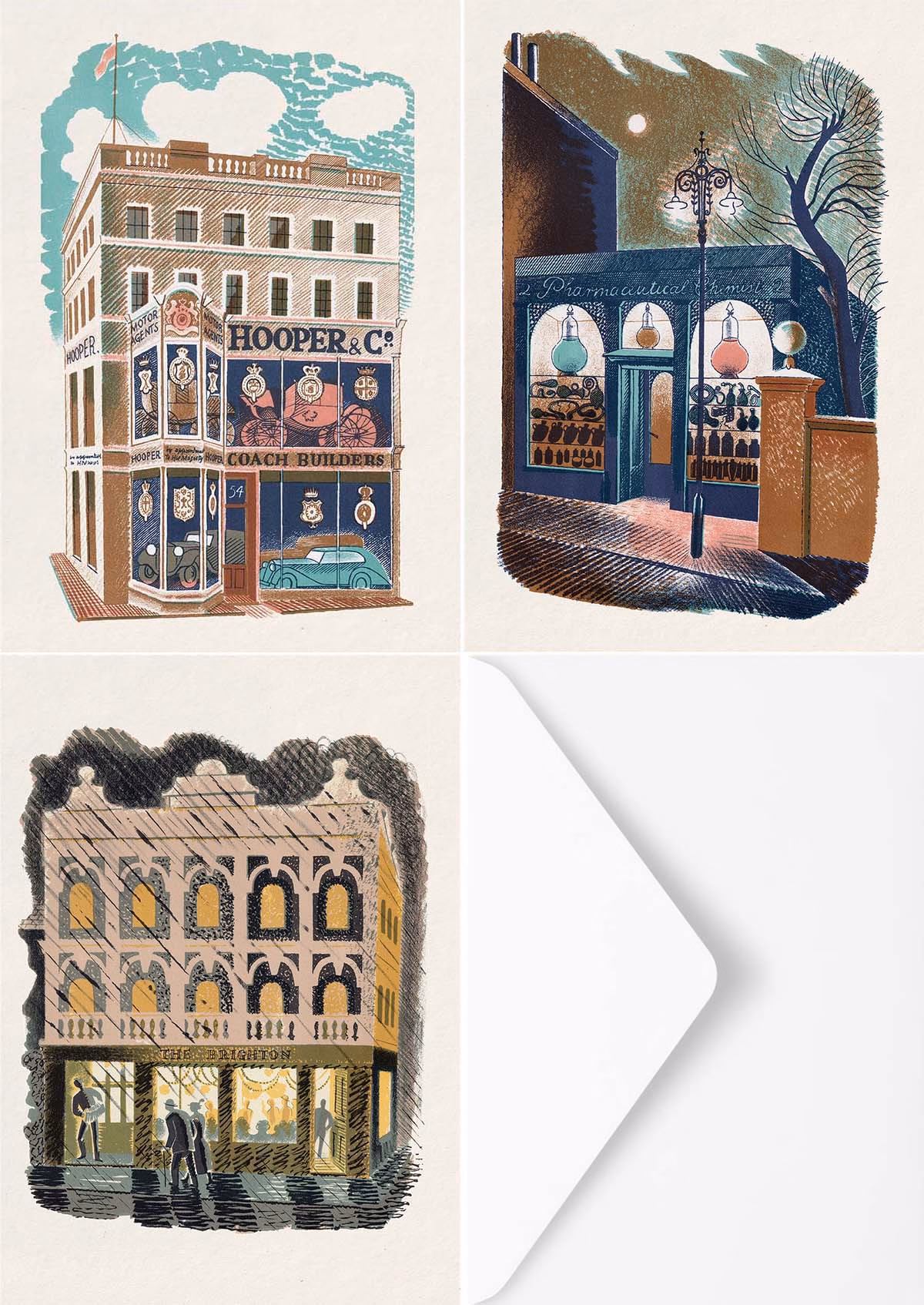 The Eric Ravilious High Street Greetings Card Collection (No. 1).