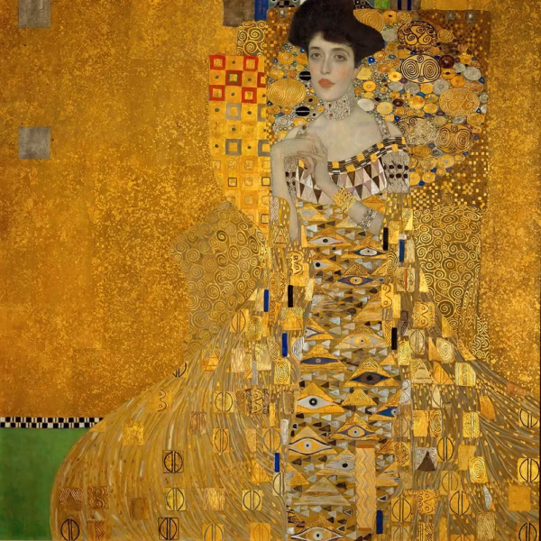 ‘Portrait of Adele Bloch-Bauer I’, Gustav Klimt, oil on canvas with gold leaf, 1907.