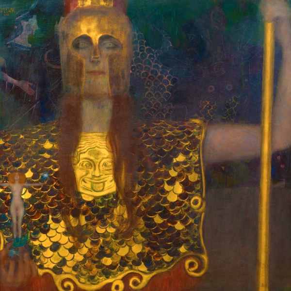 ‘Pallas Athene’, Gustav Klimt, oil on canvas, 1898.