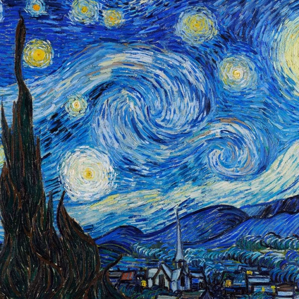 'The Starry Night', Vincent van Gogh, oil on canvas, 1889.