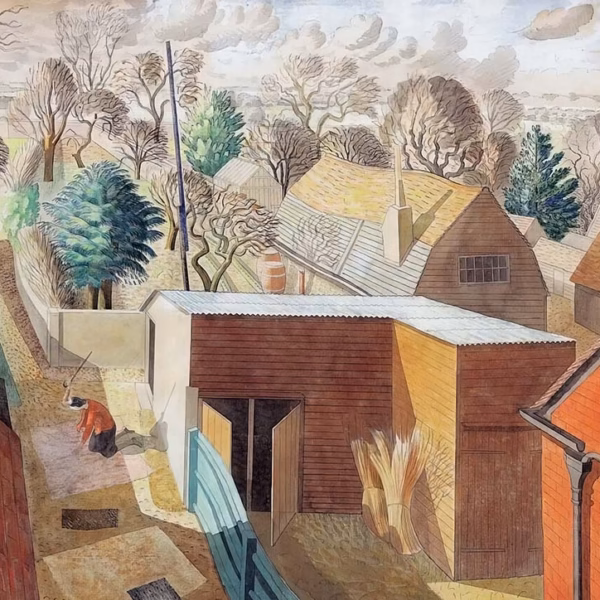 ‘Prospect from the Attic', Eric Ravilious, watercolour, 1932.