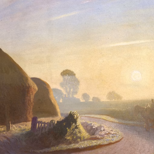 ‘Sunrise in September’ George Clausen, oil on canvas, 1924.