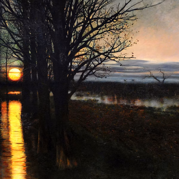 ‘Moonrise’, Stanisław Masłowski, oil on canvas, 1884.