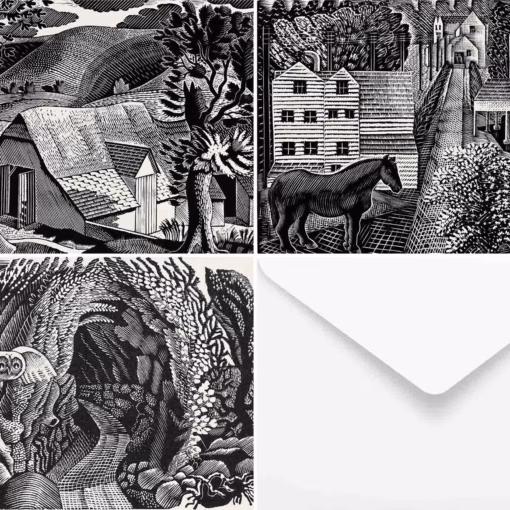 The Eric Ravilious Wood Engraving Greetings Card Collection (No. 1).