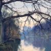 ‘A Great Tree on a Riverbank’, William Fraser Garden, ink and watercolour, 1892.
