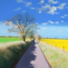 ‘The Beginning of Spring’ Paul Evans, acrylic on canvas, 2021.