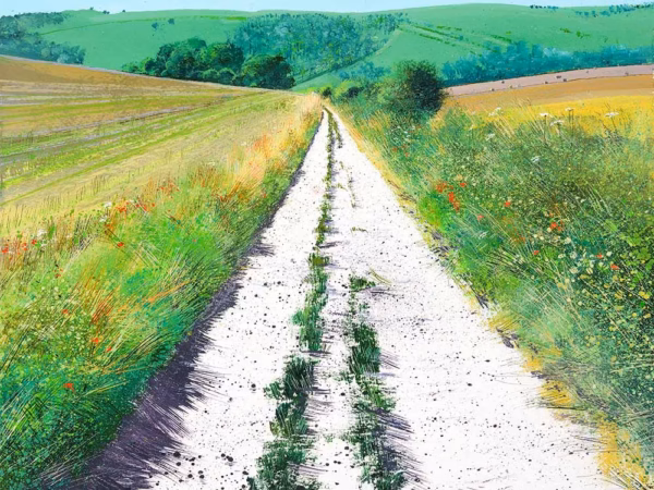 ‘Pathway to Little Heaven’, Paul Evans, acrylic and ink on paper, 2019.