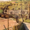 ‘The Lane to Lofthouse’, Simon Palmer, watercolour with ink and gouache, 2014.