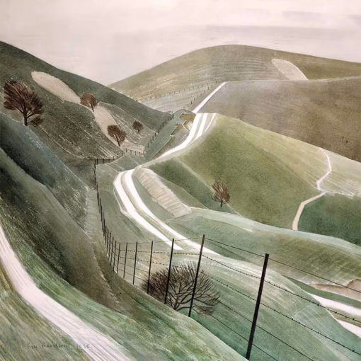 Eric Ravilious ‘Chalk Paths’, Eric Ravilious, watercolour, 1935.