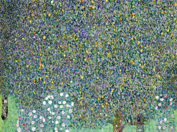 ‘Rosebushes under the Trees’, Gustav Klimt, oil on canvas, 1905.