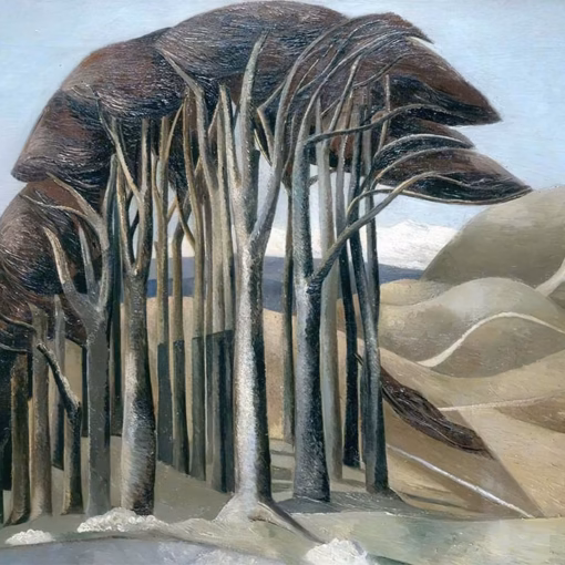 Paul Nash ‘Wood on the Downs’, oil on canvas, 1929.