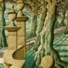 ‘The Stone Masons’, Simon Palmer, watercolour with ink and gouache, 2017.
