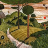 ‘The Dusk Return’, Kit Boyd, hand coloured etching, 2023.