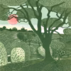 ‘Greenwich Park’, Kit Boyd, linocut, 2022.