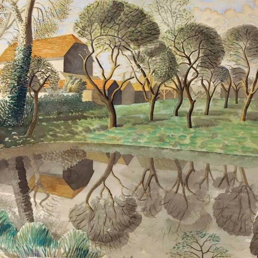 ‘Newt Pond’, Eric Ravilious, watercolour, 1932.