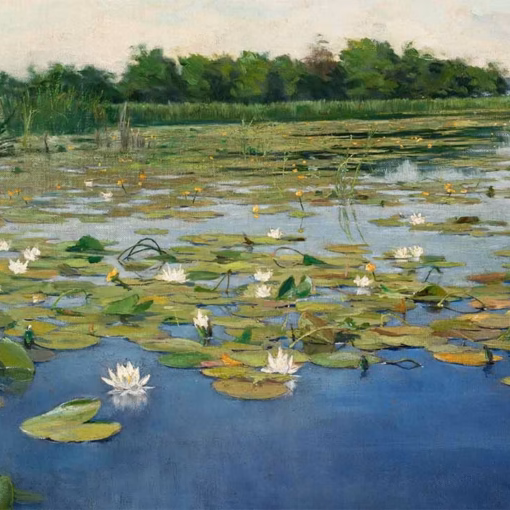 ‘Water Lilies’, Henryk Weyssenhoff, oil on canvas, 1903.