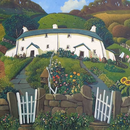 ‘A Bright Morning’, Jo March, acrylic on board.
