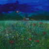 ‘Harvest Moon’, Paul Evans, ink & acrylic, 2022.