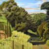‘Above Coverham Abbey’, Simon Palmer, watercolour with ink and gouache, 2023.