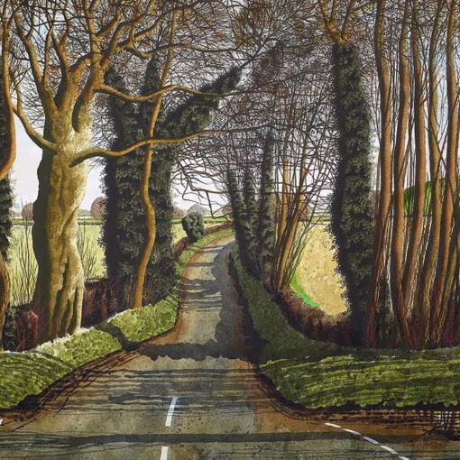 ‘Buck Bank Hill’, Simon Palmer, watercolour with ink and gouache, 2023.