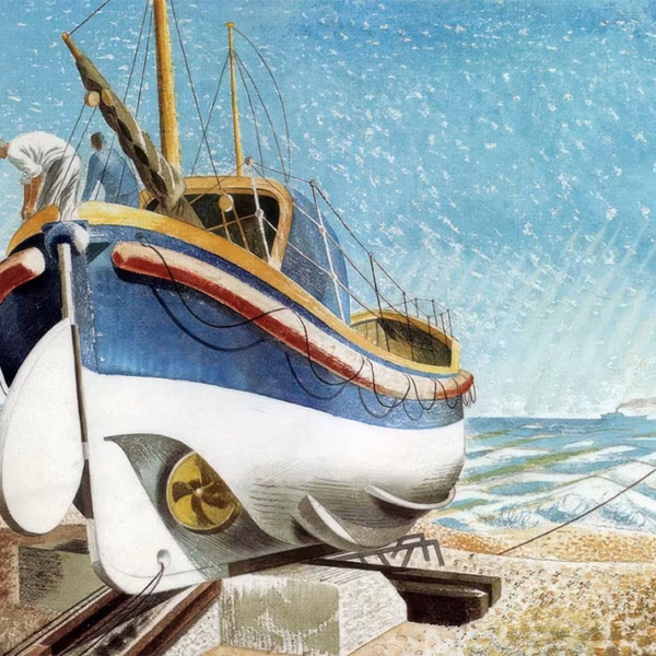 Eric Ravilious Prints: ‘The Lifeboat’, watercolour, 1938.