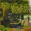 Simon Palmer Greetings Cards: ‘Horton Wood’, Simon Palmer, watercolour with ink and gouache, 2023.