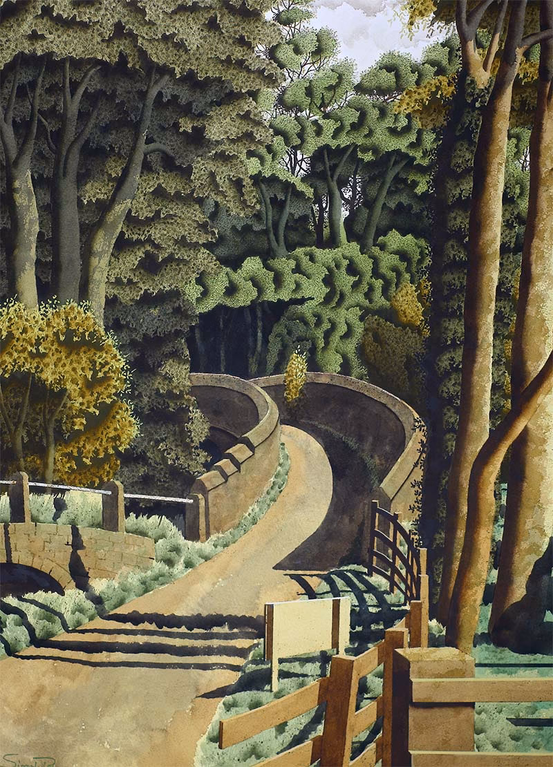 Simon Palmer Postcards: 'Kilgram from the North', Simon Palmer, watercolour, ink and gouache, 2023.