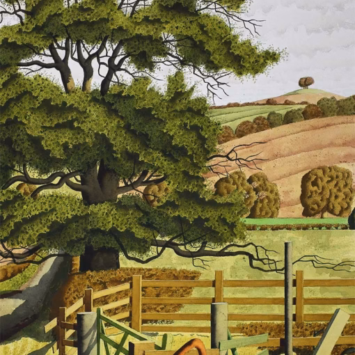Simon Palmer Postcards: 'Silve Textured Boundary', Simon Palmer, watercolour with ink and gouache, 2023.
