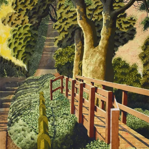 Simon Palmer Postcards: 'Sole Beck', Simon Palmer, watercolour with ink and gouache, 2023.