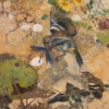 Bruno Liljefors Greetings Cards: ‘Chaffinches and Dragonflies’, Bruno Liljefors, oil on canvas, 1885.