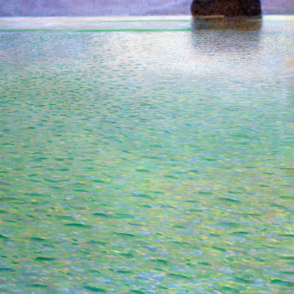 Gustav Klimt Cards: ‘Insel im Attersee (Island in the Attersee)’, Gustav Klimt, oil on canvas, (circa 1901–02).